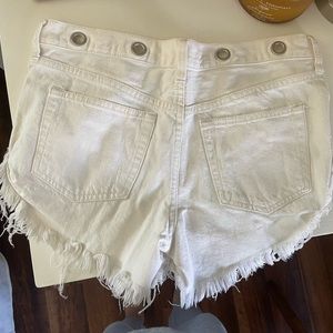 White free people Jean shorts size 27